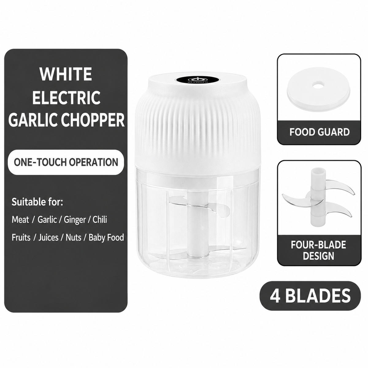 š„Limited Time Buy One Get One Free!š Wireless Mini Food Chopper with USB ChargingāØupsell