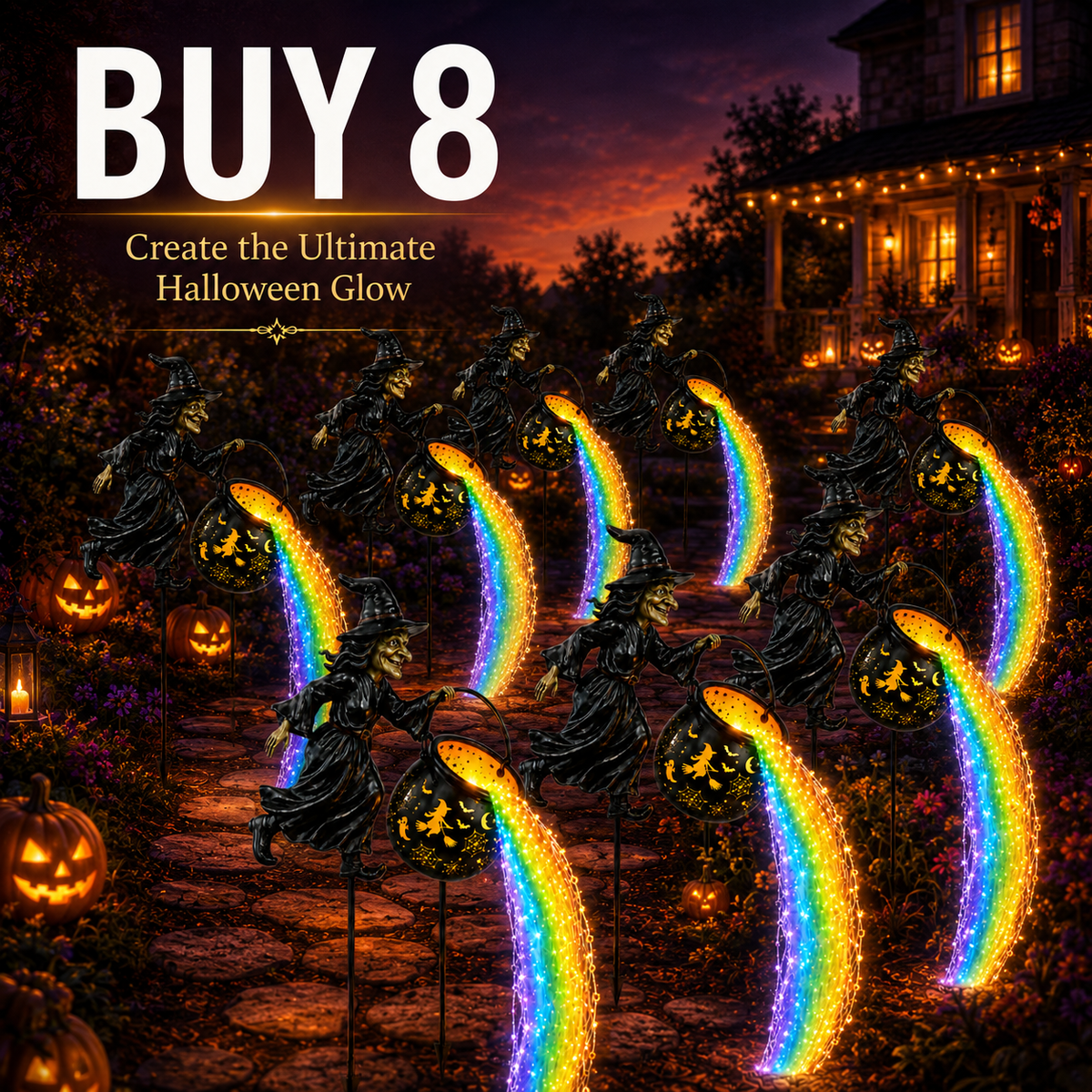 Early Halloween Special 49% OFFđHalloween Witch Cauldron Garden Light