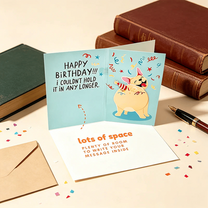 💨🐶 Hilarious Farting Dog Birthday Card | Interactive Sound & Motion Gag Gift 🎉