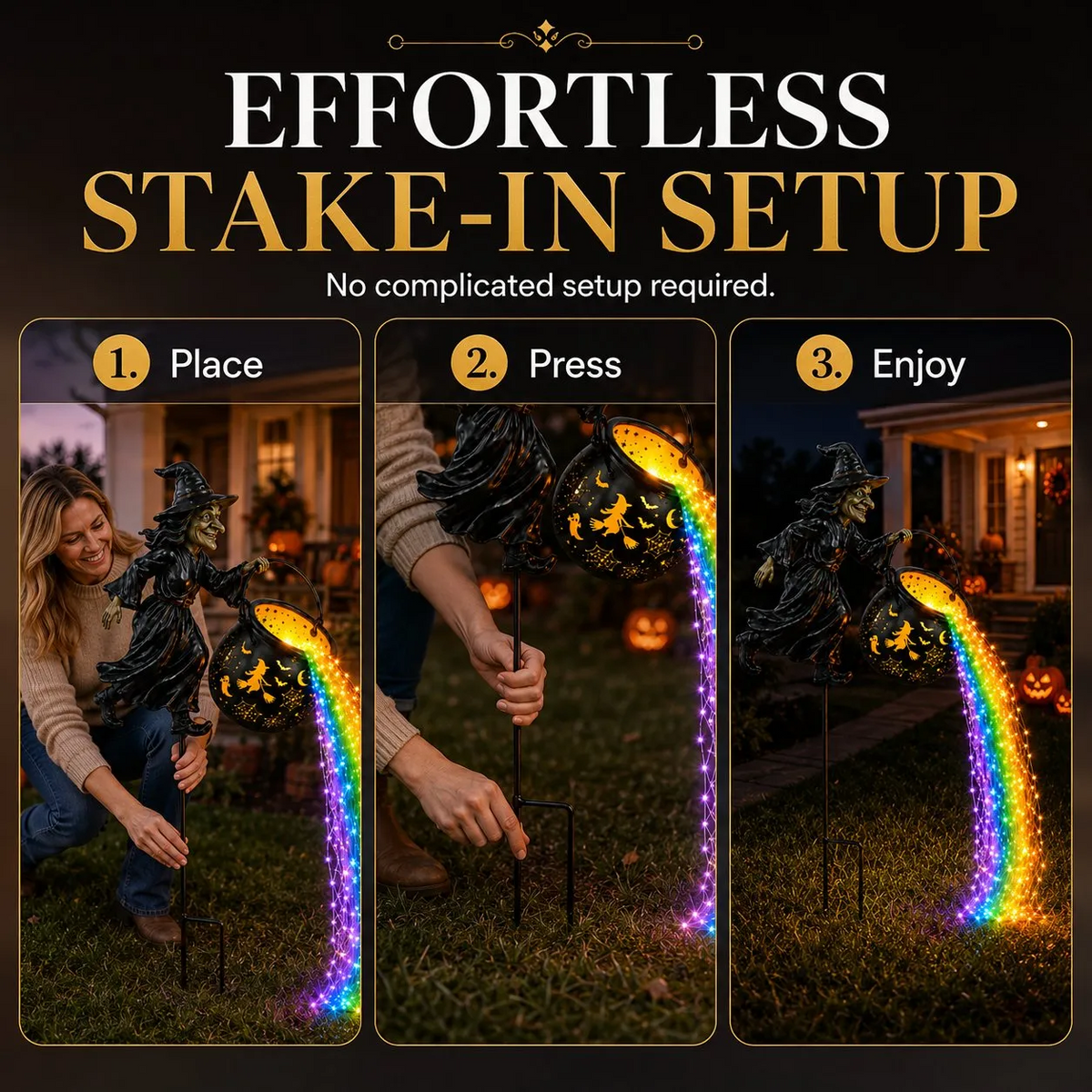 Early Halloween Special 49% OFF🎃Halloween Witch Cauldron Garden Light