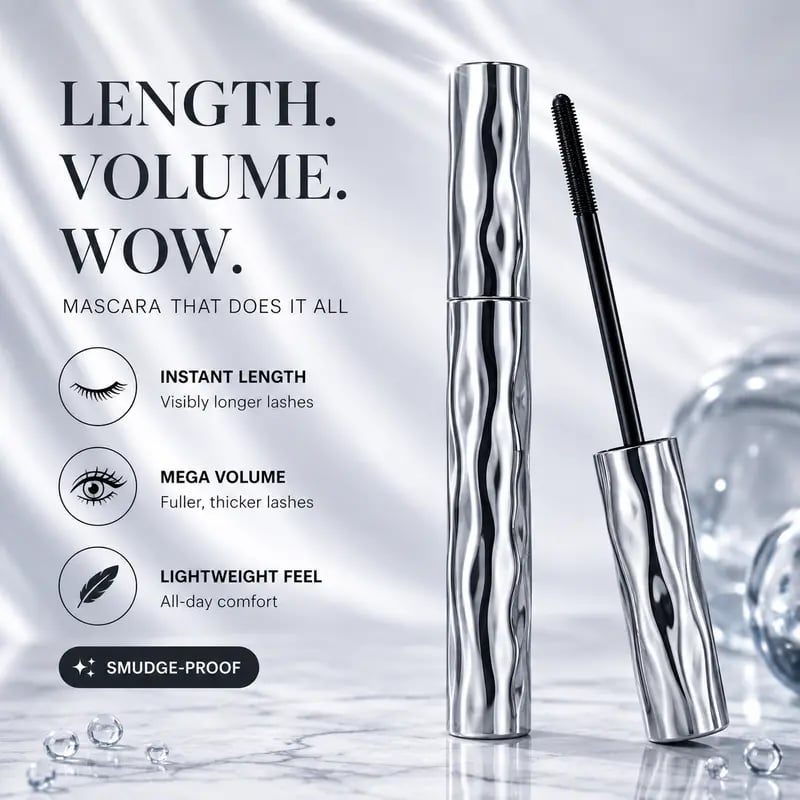 Volumizing Lengthening Smudge—Proof Mascara with Nourishing Formula👁️✨(Buy 1 Get 1 Free)