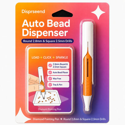 ⏰  Buy 3 Get 2 FREE – 💎 Automatic Diamond Painting Bead Dispenser Pen & Tray Set
