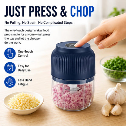 🔥Limited Time Buy One Get One Free!🔋 Wireless Mini Food Chopper with USB Charging✨upsell