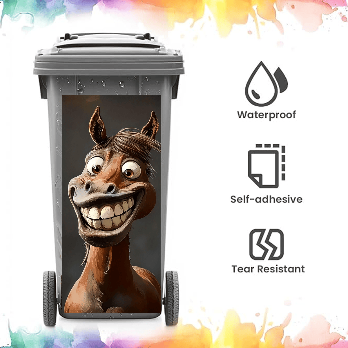 Funny Animal Trash Can Stickers 😂