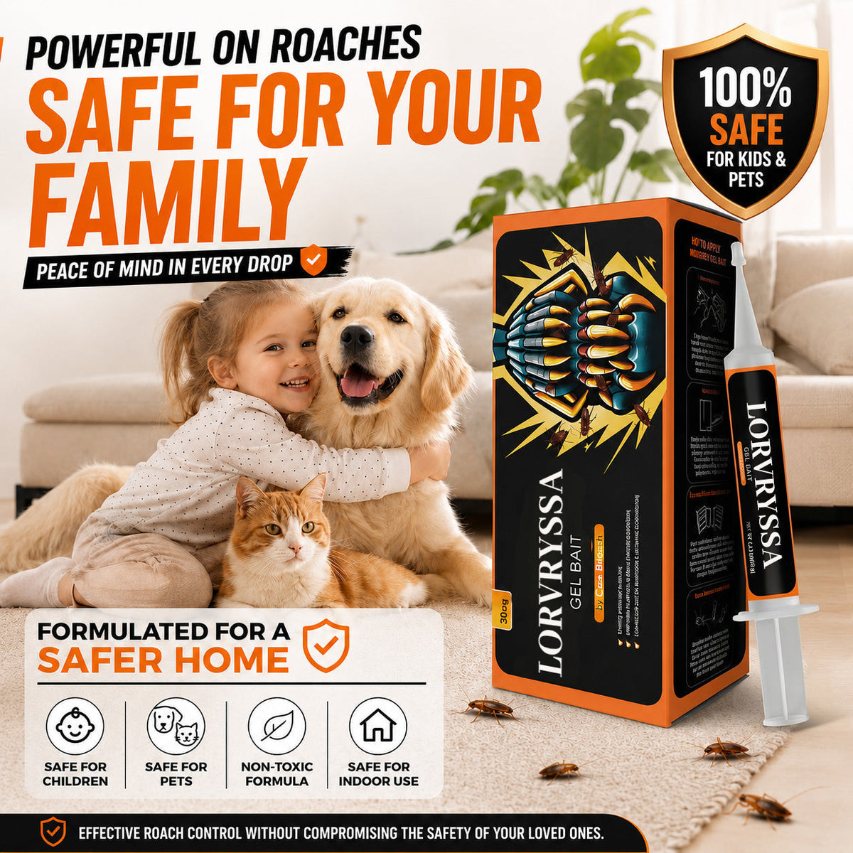 💥2026 Upgraded Formula Professional Cockroach Gel Bait – Eliminates Entire Nest