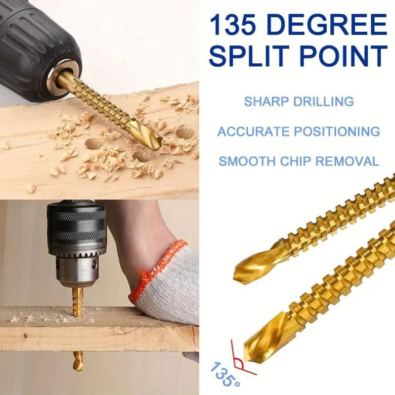 🔥🔥Last Day Buy 1 get 1🔥Ultra-Practical Titanium-Coated Drill Bit Set🔧