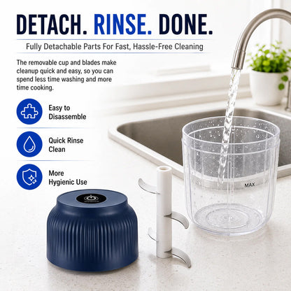 🔥Limited Time Buy One Get One Free!🔋 Wireless Mini Food Chopper with USB Charging✨upsell