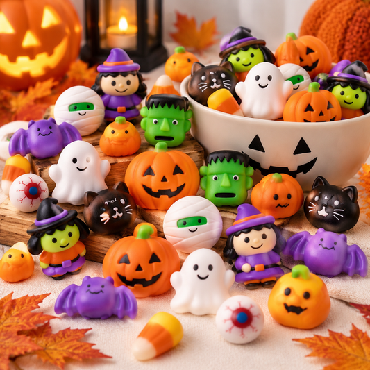 🎃Halloween Mochi Squishy Toys – Cute Sensory Party Favors & Goodie Bag Fillers