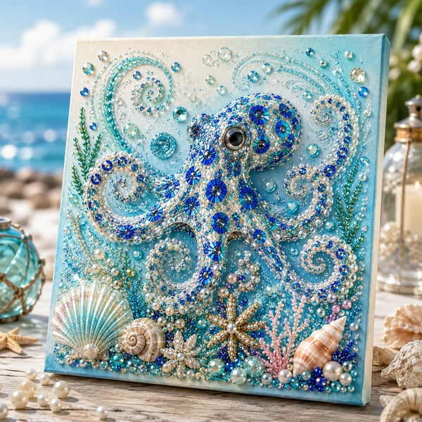 ⚡50K+ Sold 🔥 Selling Fast – 🌊✨ Ocean-Themed Pearl Art DIY Kit — Craft Your Own Stunning Coastal Masterpiece