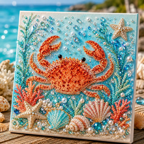 ⚡50K+ Sold 🔥 Selling Fast – 🌊✨ Ocean-Themed Pearl Art DIY Kit — Craft Your Own Stunning Coastal Masterpiece
