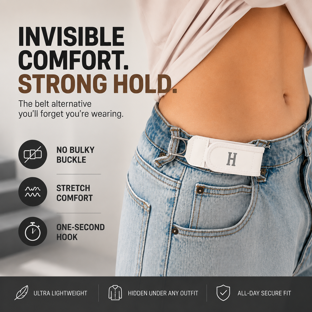 🔥 LIMITED TIME! BUY 1 GET 1 FREE – Invisible Tactical Stretch Belt