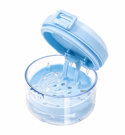 Portable Retainer & Denture Cleaning Case with Lift-Out Tray