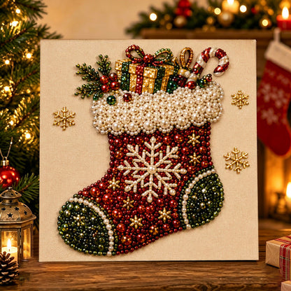 ✨ 3D Christmas Pearl Craft Kit – Relaxing DIY Holiday Art (📦 Free Shipping on 2+)