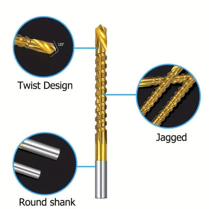 🔥🔥Last Day Buy 1 get 1🔥Ultra-Practical Titanium-Coated Drill Bit Set🔧