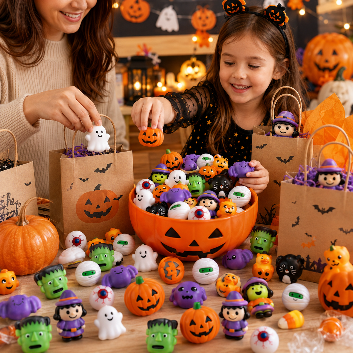 🎃Halloween Mochi Squishy Toys – Cute Sensory Party Favors & Goodie Bag Fillers