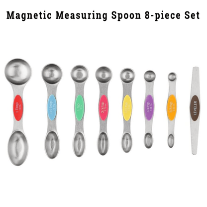 ⚡50K+ SOLD - Stainless Steel Magnetic Measuring Spoons Set