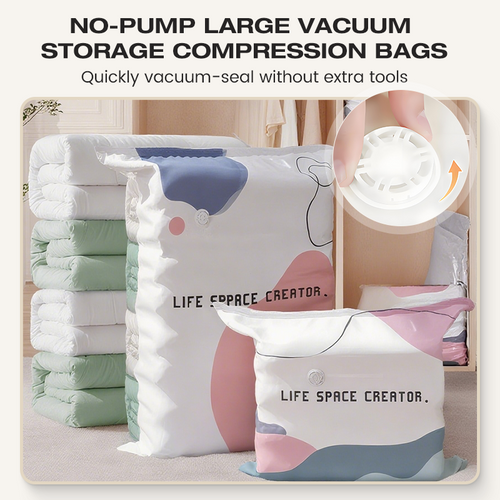 🔥 BUY 2 GET 1 FREE | No-Pump Vacuum Storage Bags - Save 80% Space Instantly! ！📦