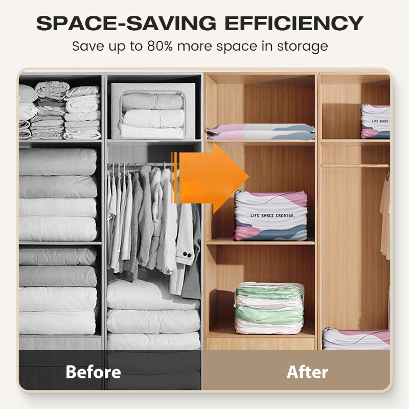 🔥 BUY 2 GET 1 FREE | No-Pump Vacuum Storage Bags - Save 80% Space Instantly! ！📦