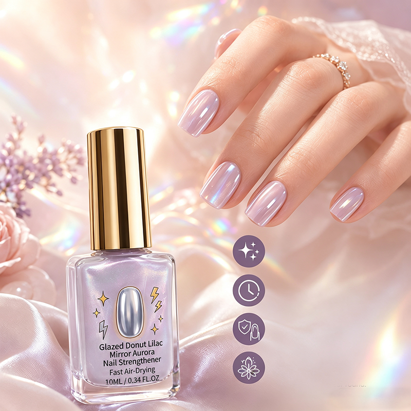 🎉 2026 Sale — BUY 2 GET 4 FREE-$6.66 EACH💅 Lilac Glossy Mirror Nail Strengthener