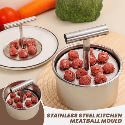 🥳HOT SALE🥳💞50K+ SOLD! Meatball Mould – From $16.99! 304 steel, 6/12 holes & ergonomic. Perfect balls every time – grab yours! ✅