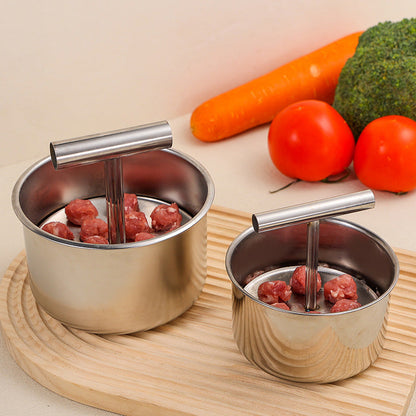 🥳HOT SALE🥳💞50K+ SOLD! Meatball Mould – From $16.99! 304 steel, 6/12 holes & ergonomic. Perfect balls every time – grab yours! ✅