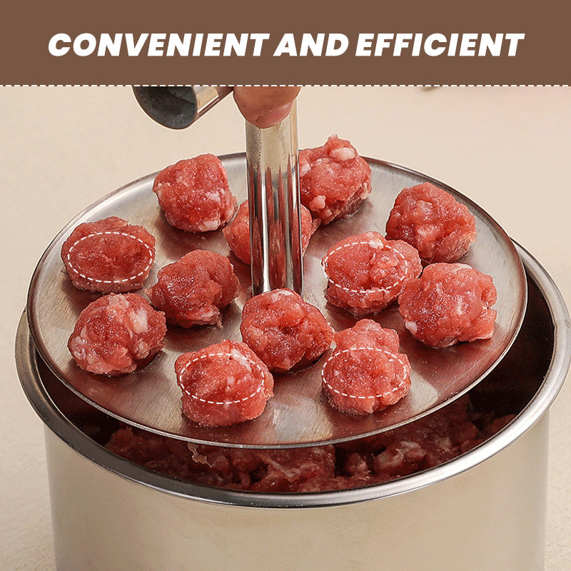 🥳HOT SALE🥳💞50K+ SOLD! Meatball Mould – From $16.99! 304 steel, 6/12 holes & ergonomic. Perfect balls every time – grab yours! ✅