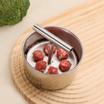 🥳HOT SALE🥳💞50K+ SOLD! Meatball Mould – From $16.99! 304 steel, 6/12 holes & ergonomic. Perfect balls every time – grab yours! ✅