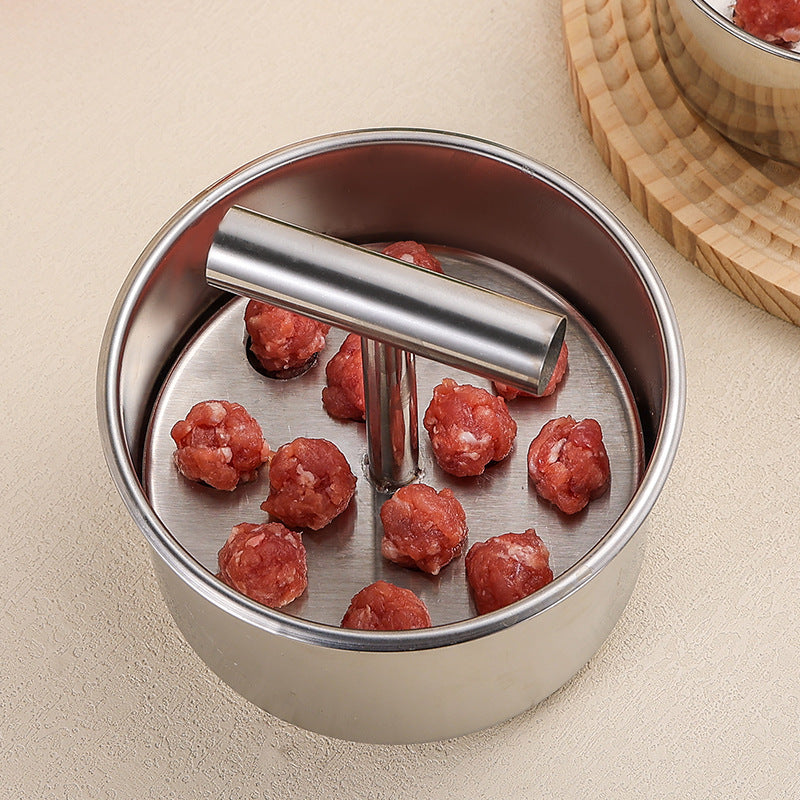 🥳HOT SALE🥳💞50K+ SOLD! Meatball Mould – From $16.99! 304 steel, 6/12 holes & ergonomic. Perfect balls every time – grab yours! ✅